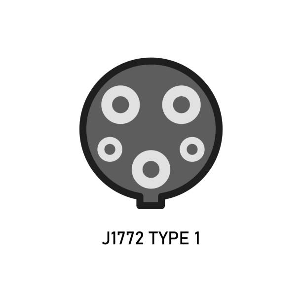 sae j1772 usa and japan charger standard. vector illustration.