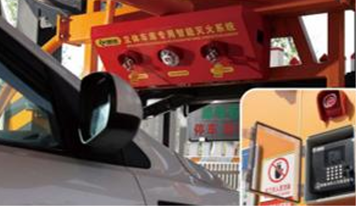 special intelligent fire extinguishing system for stereo garage